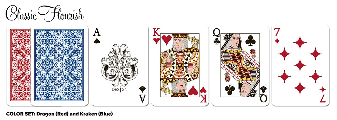 red/blue, poker-size Desjgn Classic Victorian Playing Cards 